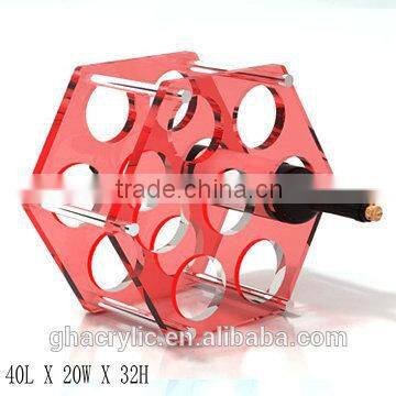 GH-RZ258 Shenzhen Guihe factory direct sale cheap acrylic wine display rack wholesale bottle rack / holder
