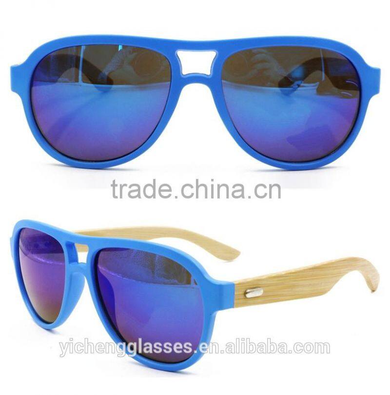 Fashion trendy design plastic frame eyewear wood temple sunglasses hand made carving glasses