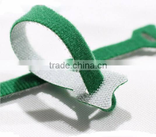 Soft custom colour available adjustable hook and loop wire cable tie
