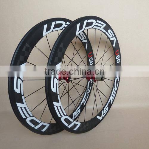18k matte 700C UDELSA Carbon wheels 60mm deep clincher Bicycle road Wheelset