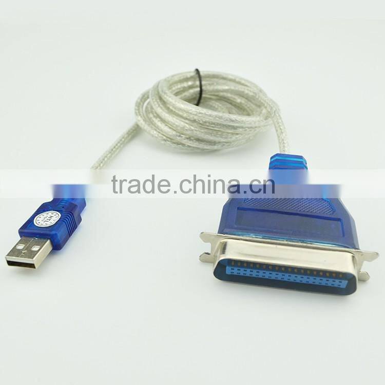Manufacturer quality USB to parallel cable usb to 25pin printer cable with blue coloe