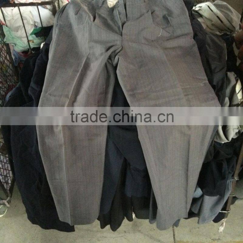 Hot sale men tergal pants in bales,cheap good quality used clothing