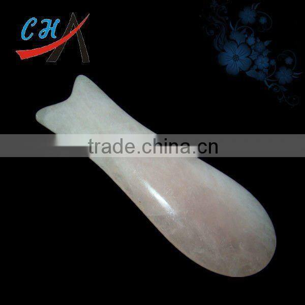 Fashion Rose Quartz Gemstone Massage Stick
