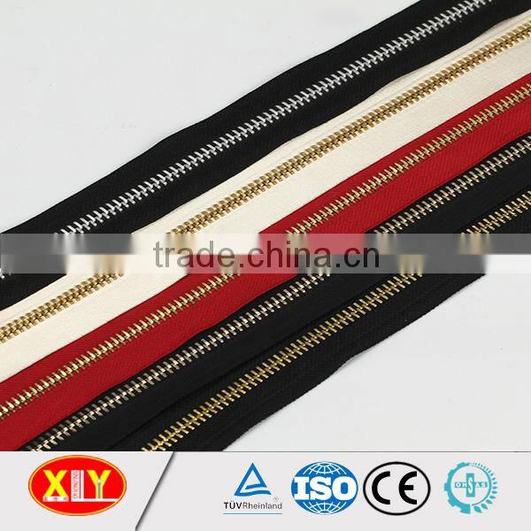 zipper factory wholesale metal brass zipper roll for dress