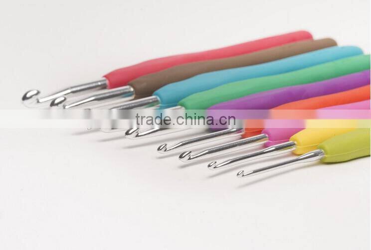 9pcs/11pcs Colorful Metal Crochet Hook Set Aluminum knitting needle set