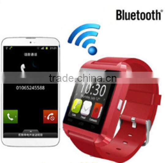 2016 Most fashionable multifunctional metal plating 1.48 inch MTK6260 U8 smart watch for mobile phone