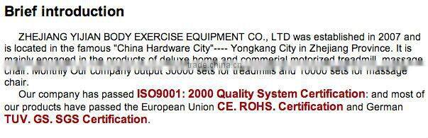 6.0HP AC professional commercial motorized treadmill (YeeJoo S998B)