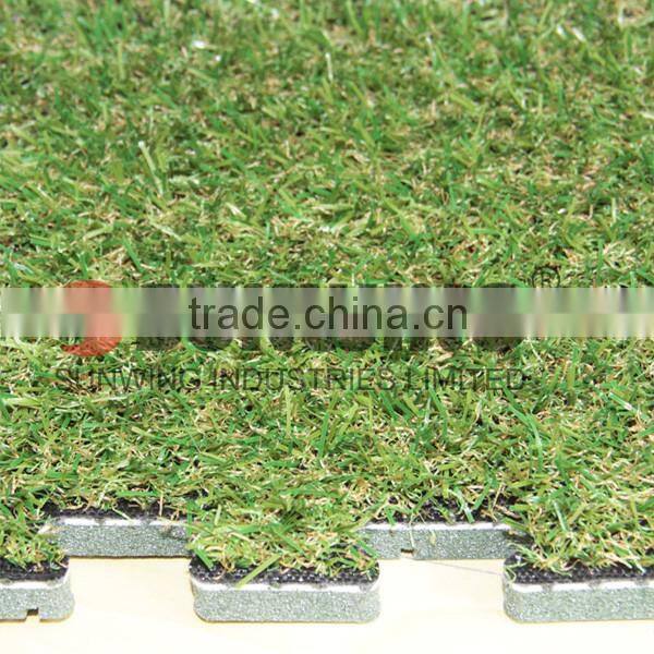 PE installation interlock synthetic grass mat
