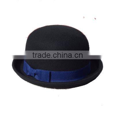 Australia Wool Felt Hat Bowler Hat with Bowknot