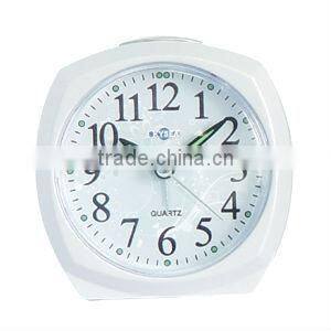 plastic oval shape table alarm clock bedside clock, candy color clock