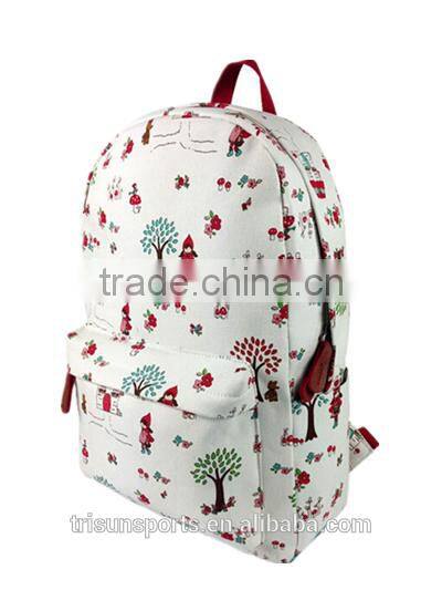 600d school make polyester backpack with cartoon character cute print bag
