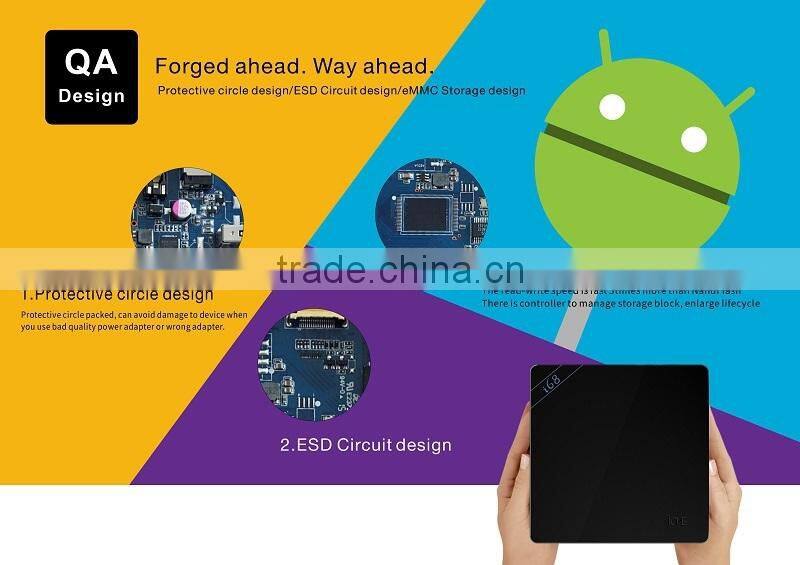 Android 5.1 Lollipop octa core mini web streaming HTPC player powered by Rockchip RK3368 Octa Core 64Bit CPU