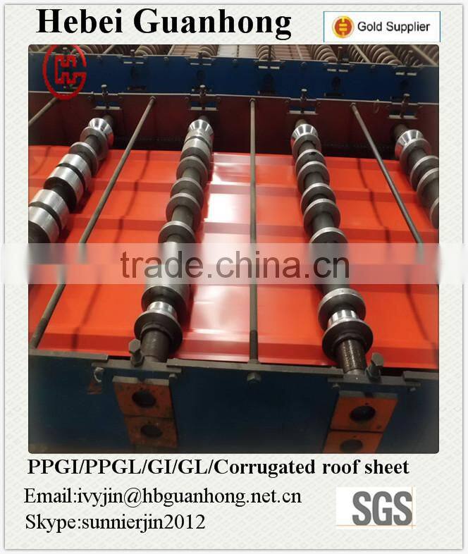 820mm colorful galvanized corrugated steel sheet for roof and wall