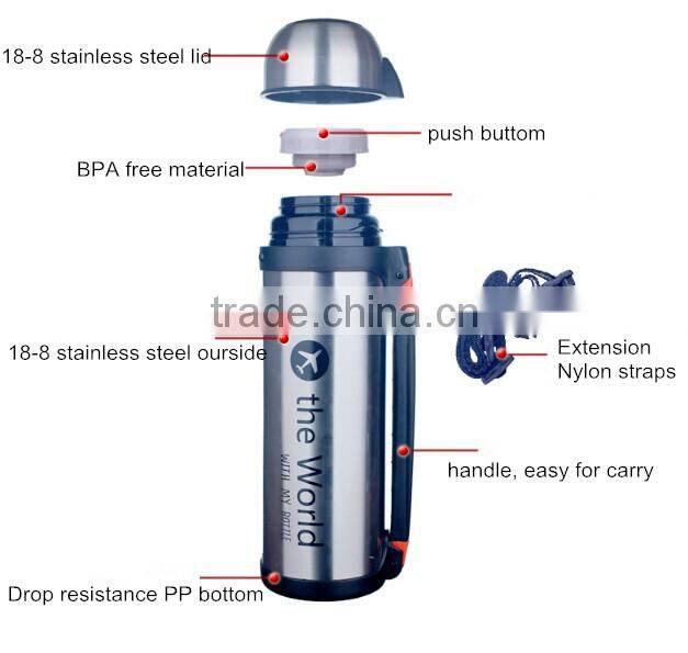 stainless steel water bottle wide mouth vacuum flask 32 oz thermos vacuum bottle