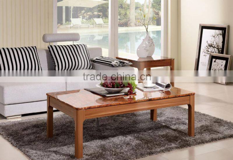 Glossy wooden glass top coffee table