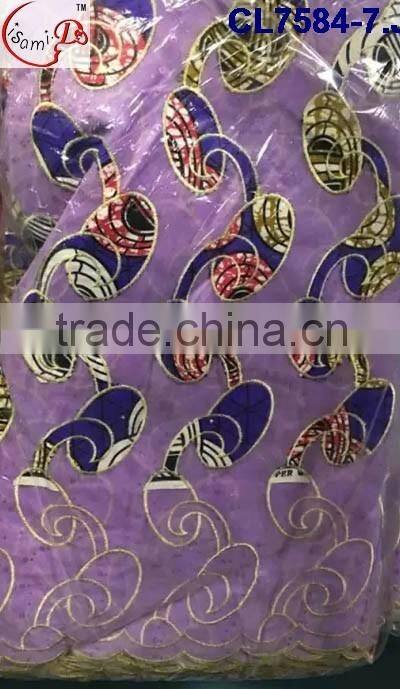 CL7584 Hot selling top quality new design charming color women wax lace fabric