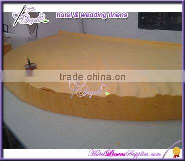 dia-320cm gold poly damask round tablecloths for table decorations in banquets, events