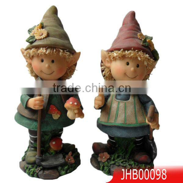 Customized resin lifelike scarecrow figurine with candle/cup
