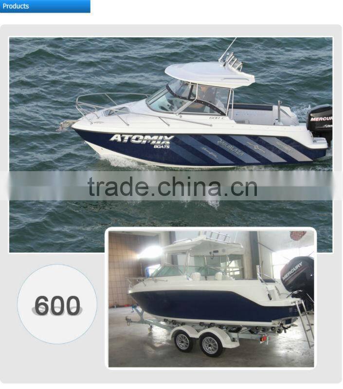 6m fiberglass convertible top motor boat (600 Hard Top Convertible)