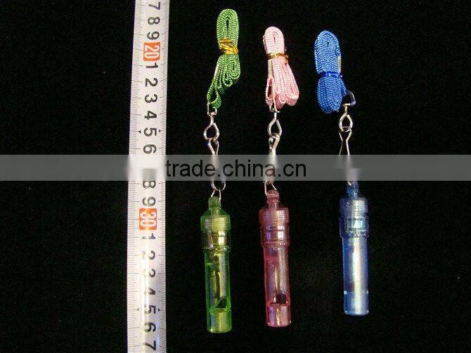 Promotional flashing led whistle