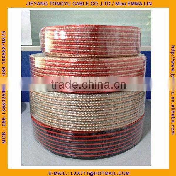 transparent braided twist speaker wire
