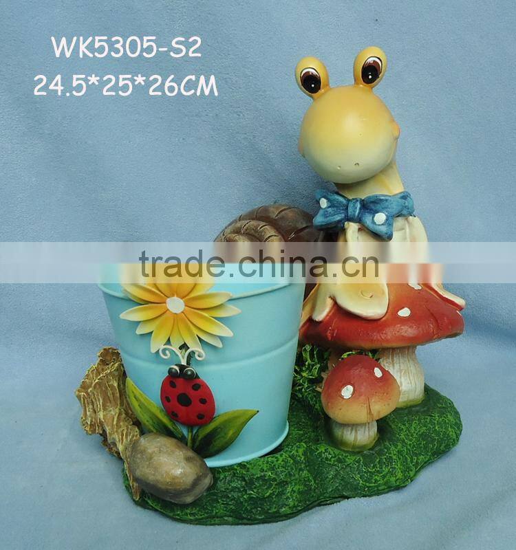 Cute resin pig figurine cheap small flower pots