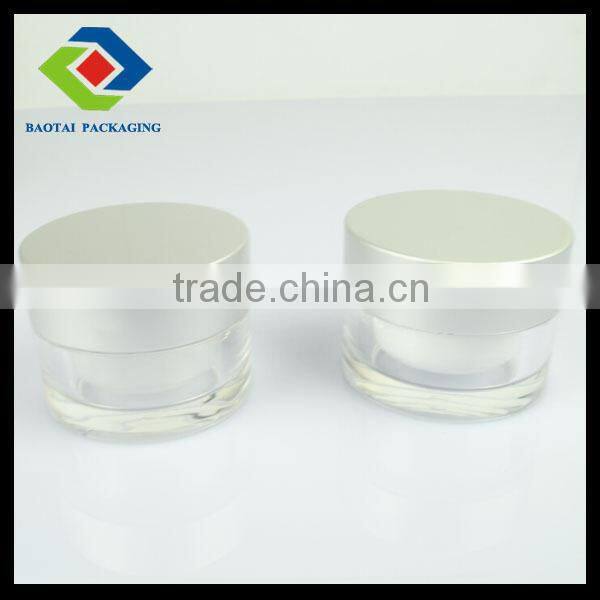 20gm transparent aluminum cream jar,acrylic cream jar with lid