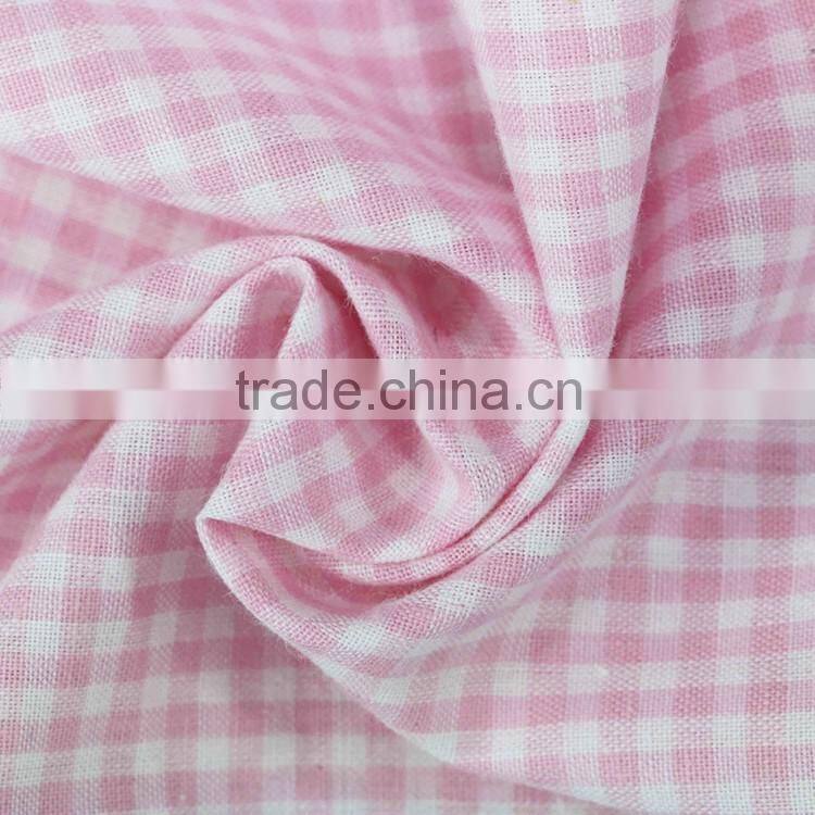 latest design fashion yarn dyed new design for shirt check and stripe woven cotton plaid fabric
