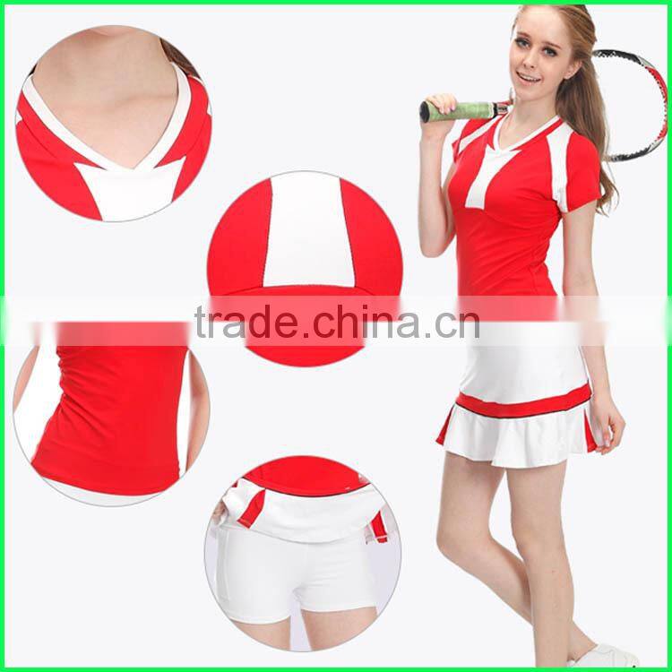 Wholesale custom design badminton jersey design with cheap price badminton uniform hot sale in badminton sport wear for women