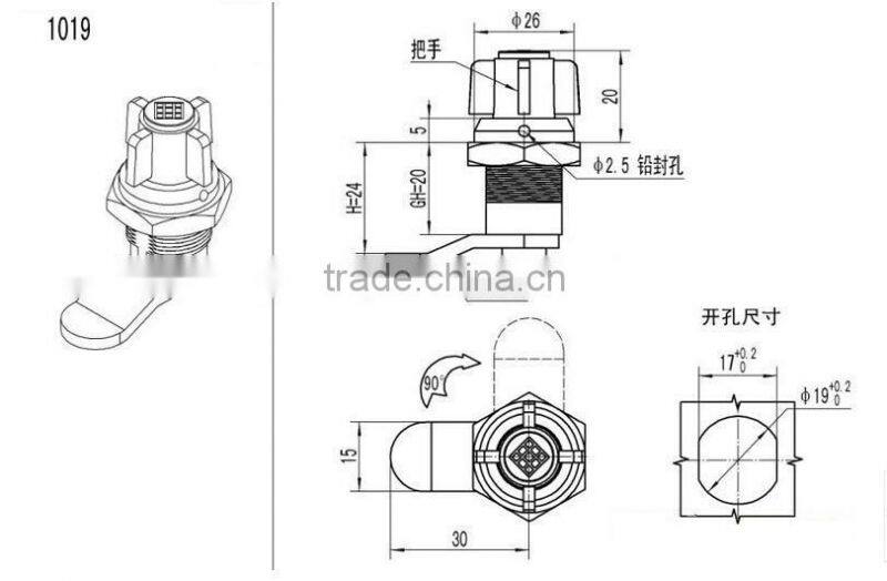 Zinc Alloy Tubular Cam Lock
