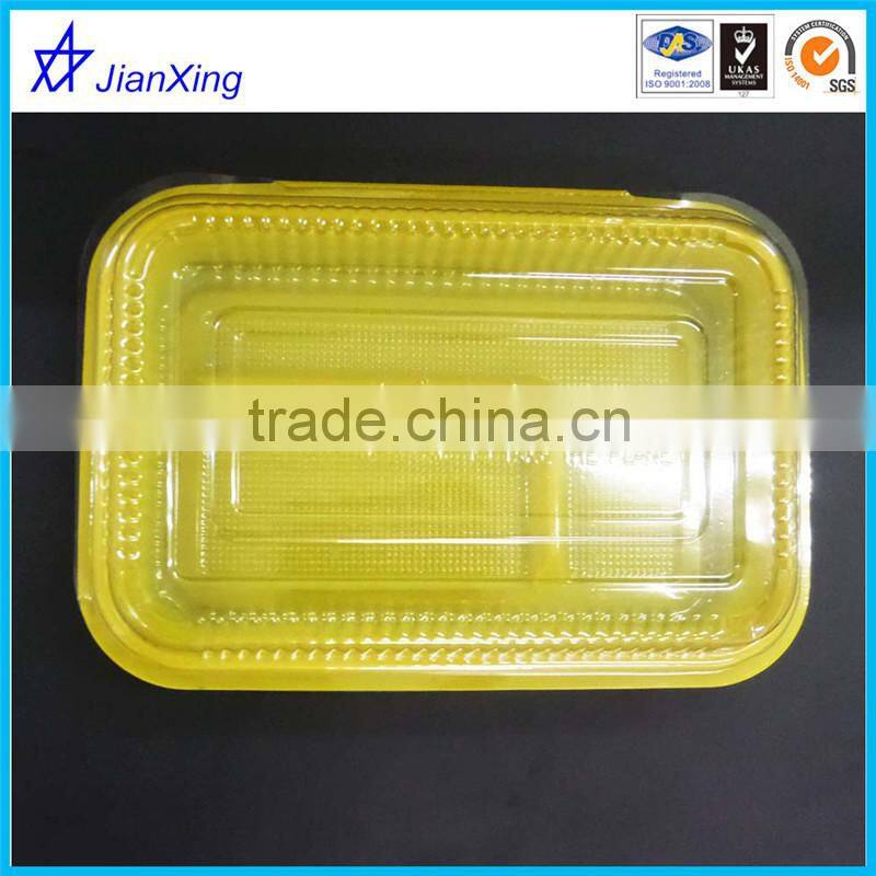 Low price disposable plastic take away bento box for lunch meal