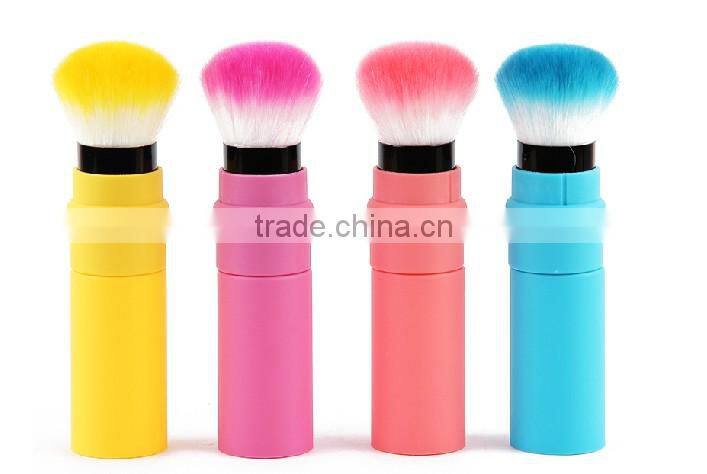 plastic handle,make up retractable blush brush