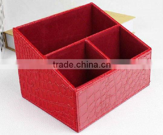 Various styles leather office stationary holder /storage box