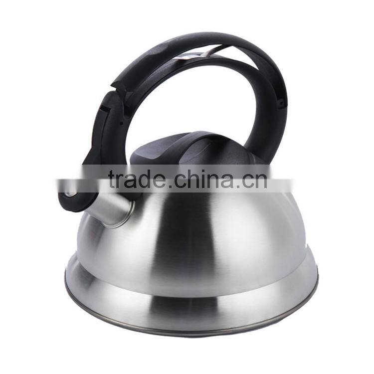 2.8L silver non electric stainless steel whistling kettle induction coffee kettle