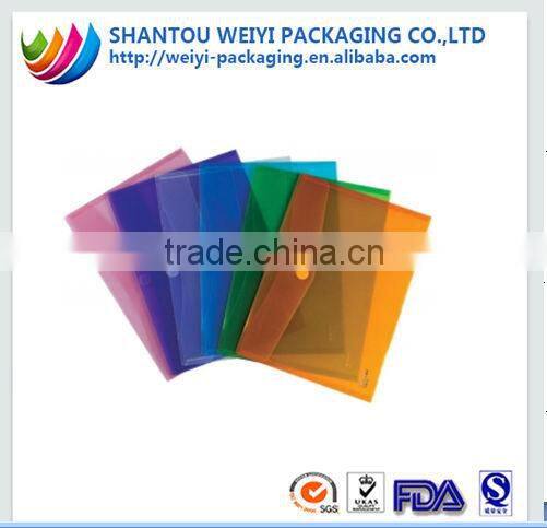 PP/ PVC plastic clear file bag with zipperA3 A4 A5