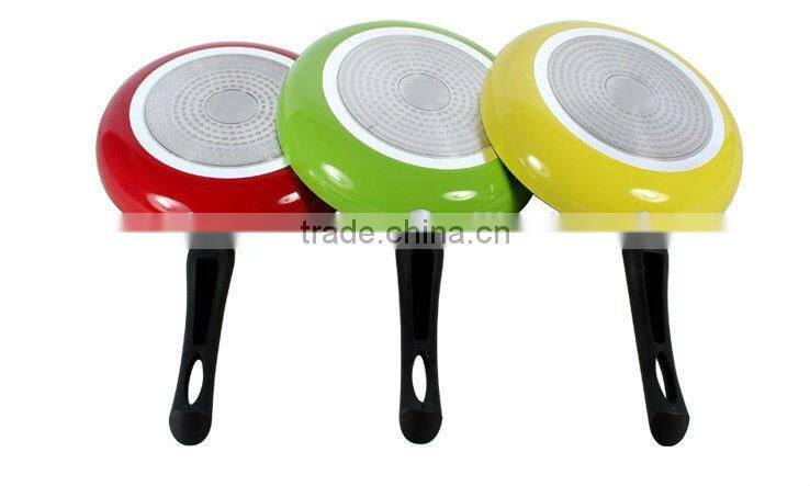 Aluminumnon-sticking fry pan with bakelite handle and induction bottom