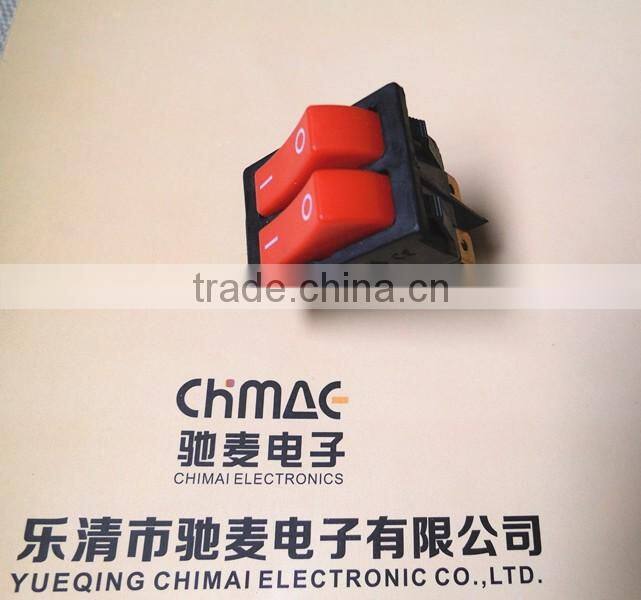 Double pole rocker switch for lamps with copper bridge pushbutton switch manufacturer
