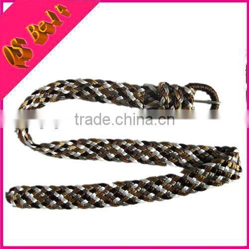 handmade woman acrylic rope knitted belt