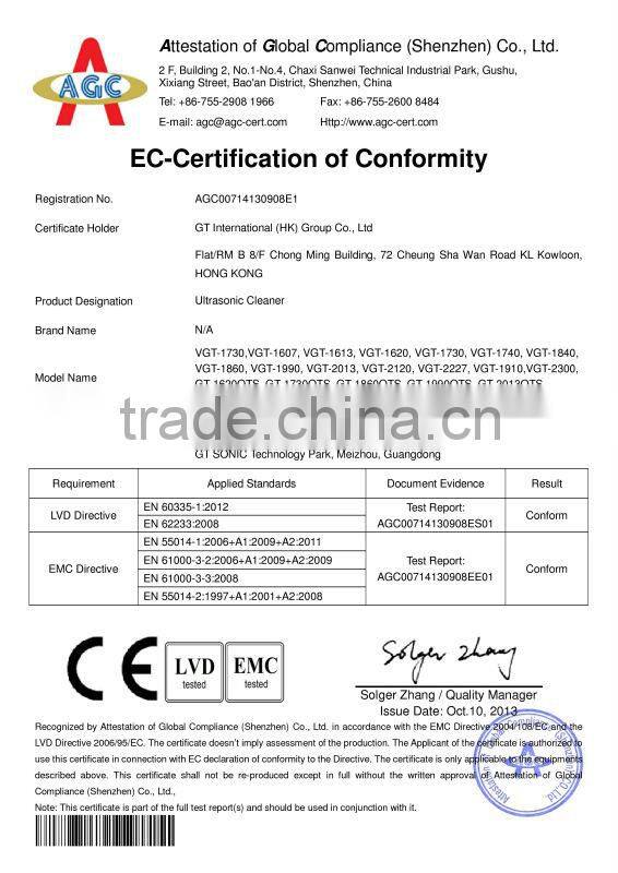 denture box ultrasonic washer GT-1730QTS
