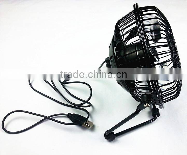 2015 Creative Household Gifts Mute Metal Mini USB Table Fan