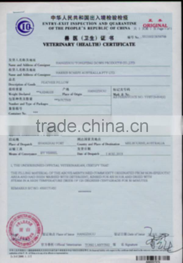 Filled Cotton Pillow Ticks For Manufacturer