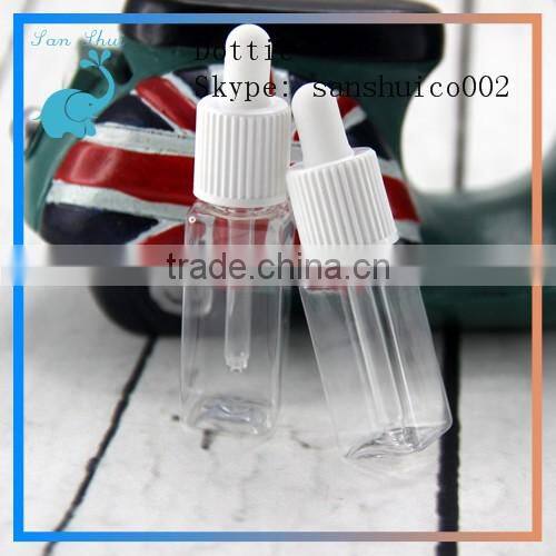 10ml 15ml round plastic bottle with childproof cap and glass pipette dropper bottle high quality for eliquid ejuice