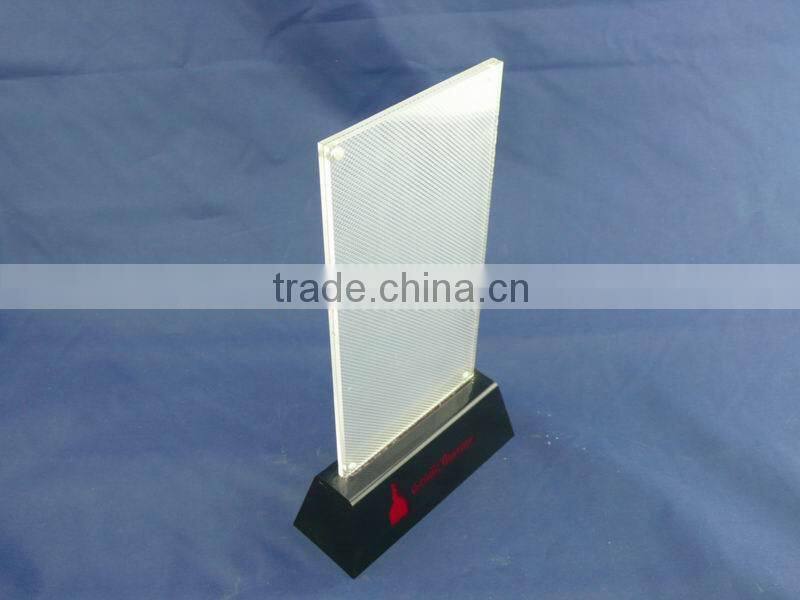 eco-friendly acrylic restaurant menu card holder with led base