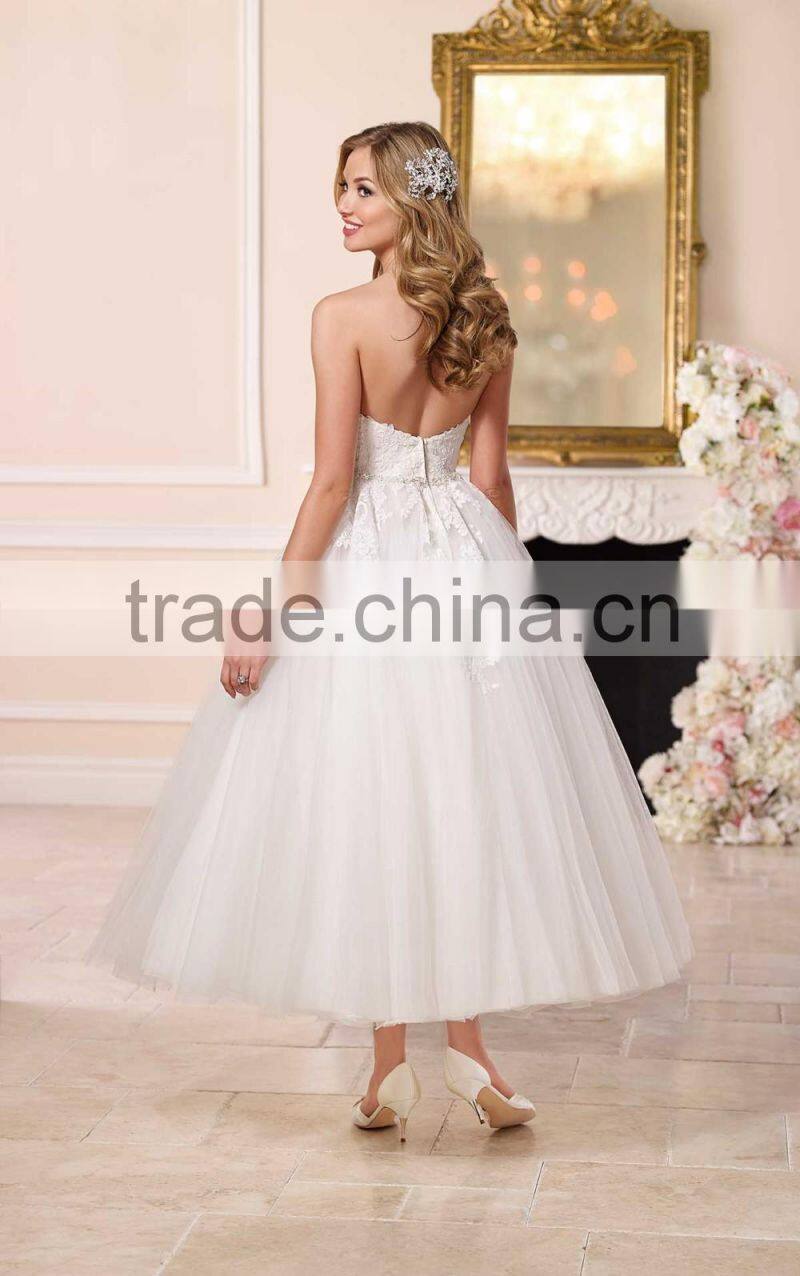 (MY6177) MARRY YOU China Sweetheart Knee-length Lace Wedding Dresses Short 2016
