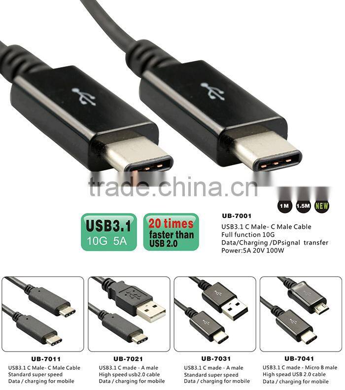 Super Speed Cable 10Gbp/s USB 3.1 Type C Male to A Male
