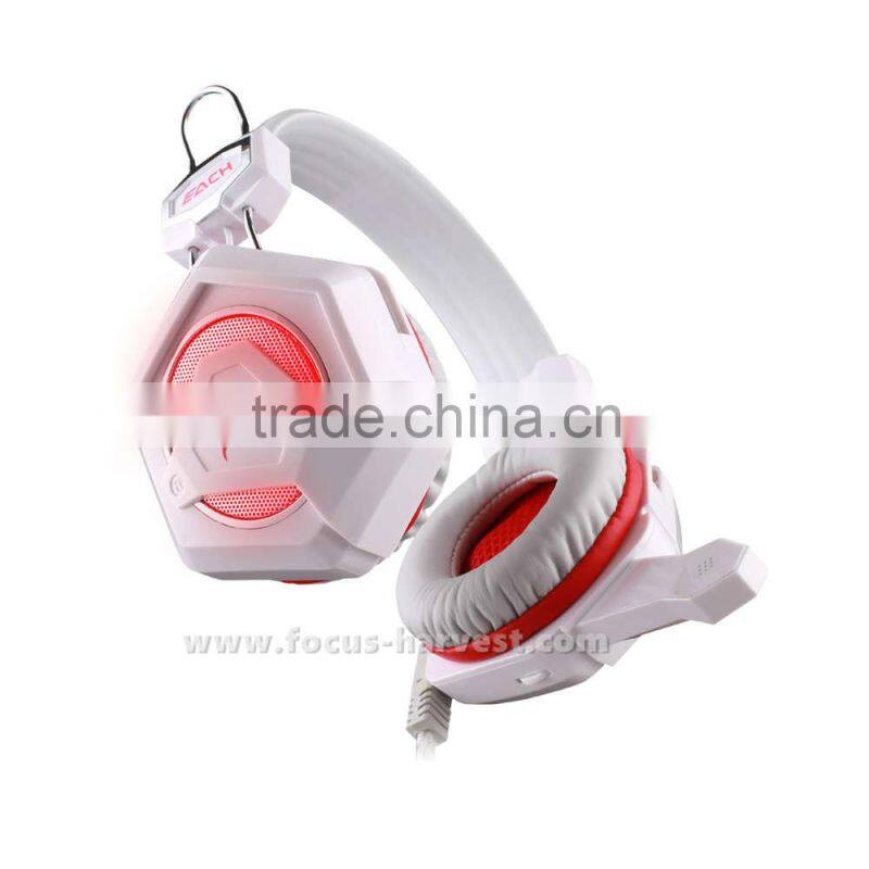 EACH GS210 Gaming Headphones Gaming Headset Gamer Headband Colorful LED Earphones With Mic Stereo Fone De Ouvido for PC Gamers