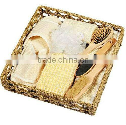 Fashion Wooden Basket SPA Accessories Set