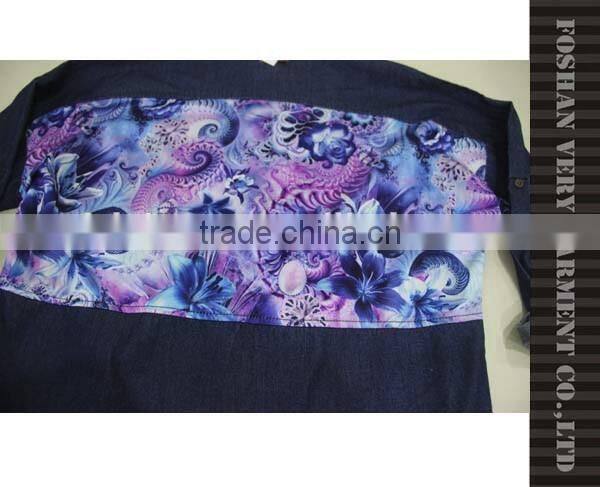 Fashion and special painting jeans shirt men