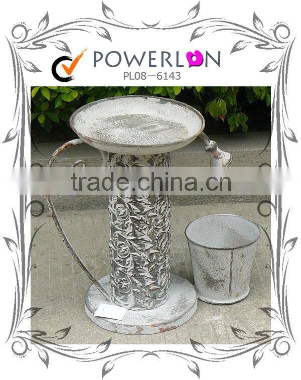 Wholesale Elegant Metal Bird Freeder Plant Pot Garden Ornament For Patio Backyard I29M TS05 X00 PL08-6143
