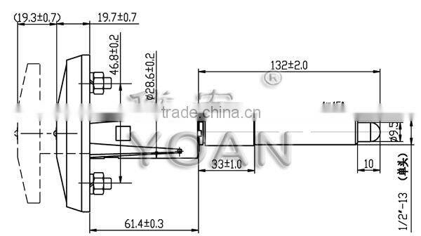 Snack vending machine T handle & Medeco lock assembly